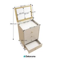 Gambar Dekoruma Mori Lemari Laci Minimalis 4 Pintu dengan Cermin / Kabinet - Abu-abu dari Dekoruma Official Store Kab. Bekasi 4 Tokopedia
