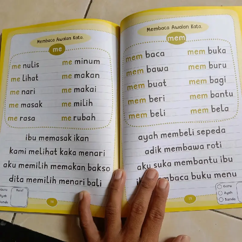 BUKU ANAK TK PAUD BELAJAR MEMBACA, 60 JAM PINTAR BACA TANPA DI EJA 5