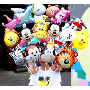 Balon ulang tahun - ISI 10PCS Balon Foil Karakter Animal Kartun Bahan latex Untuk Dekorasi Ulang Tahun Lucu