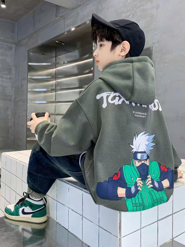 Áo hoodie cho bé trai bé gái từ 18 đến 45kg, 5-12 tuổi. Mẫu Hoodie TARUTO chất nỉ bông tàu dày dạn đường may kĩ .DL Fashion.