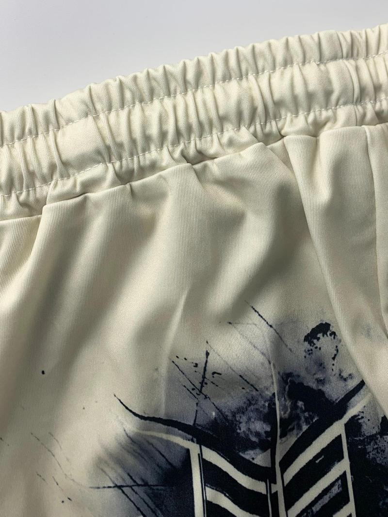 Product Introduction of Men's Regular Fit Compass Print Drawstring Waist Pants, Casual Pocket Pants for Outdoor Daily Wear, Fashion Men's Bottoms for All Seasons 4