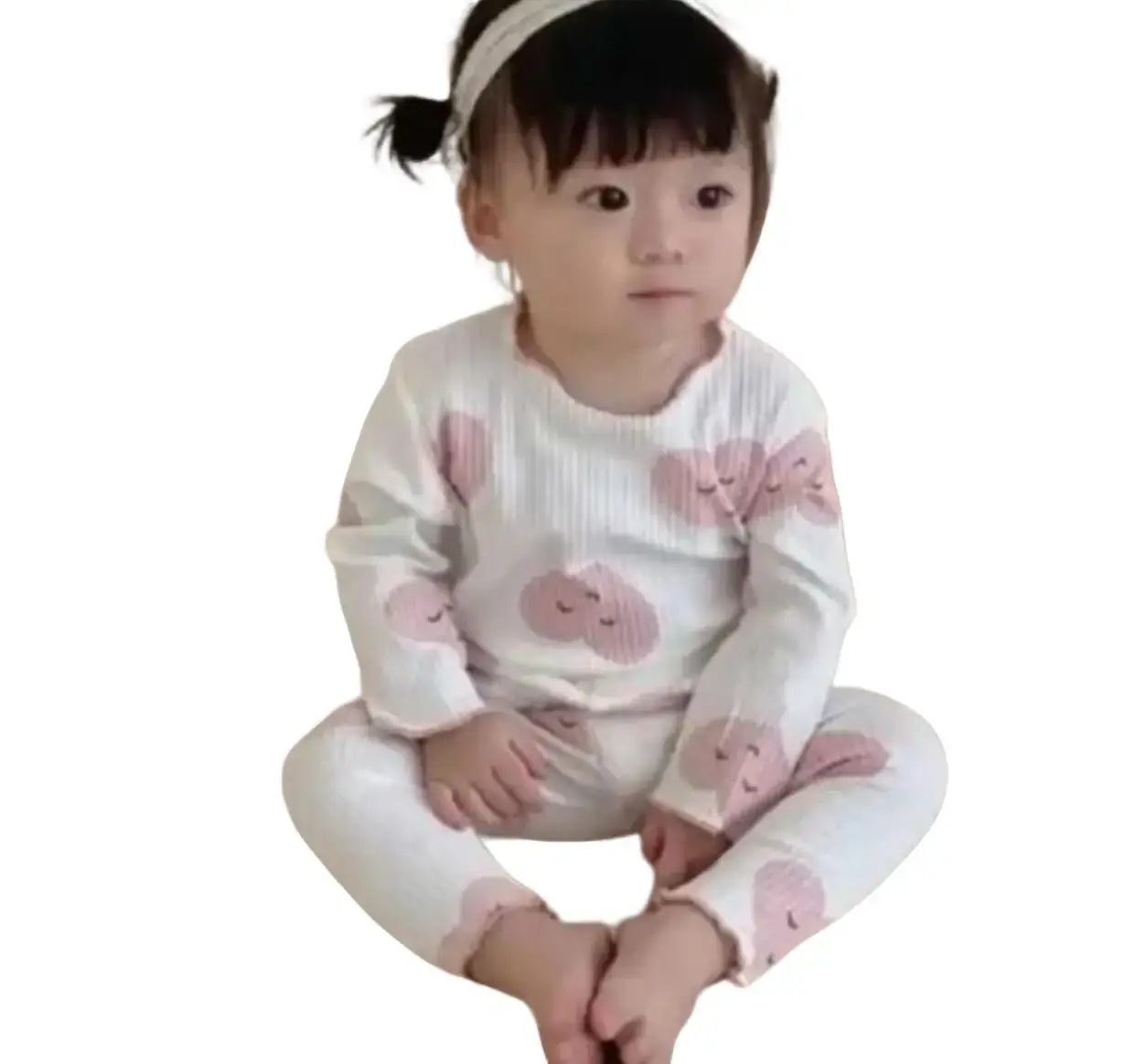 [9-23kg] Set quần áo vải thun tăm cho bé gái
