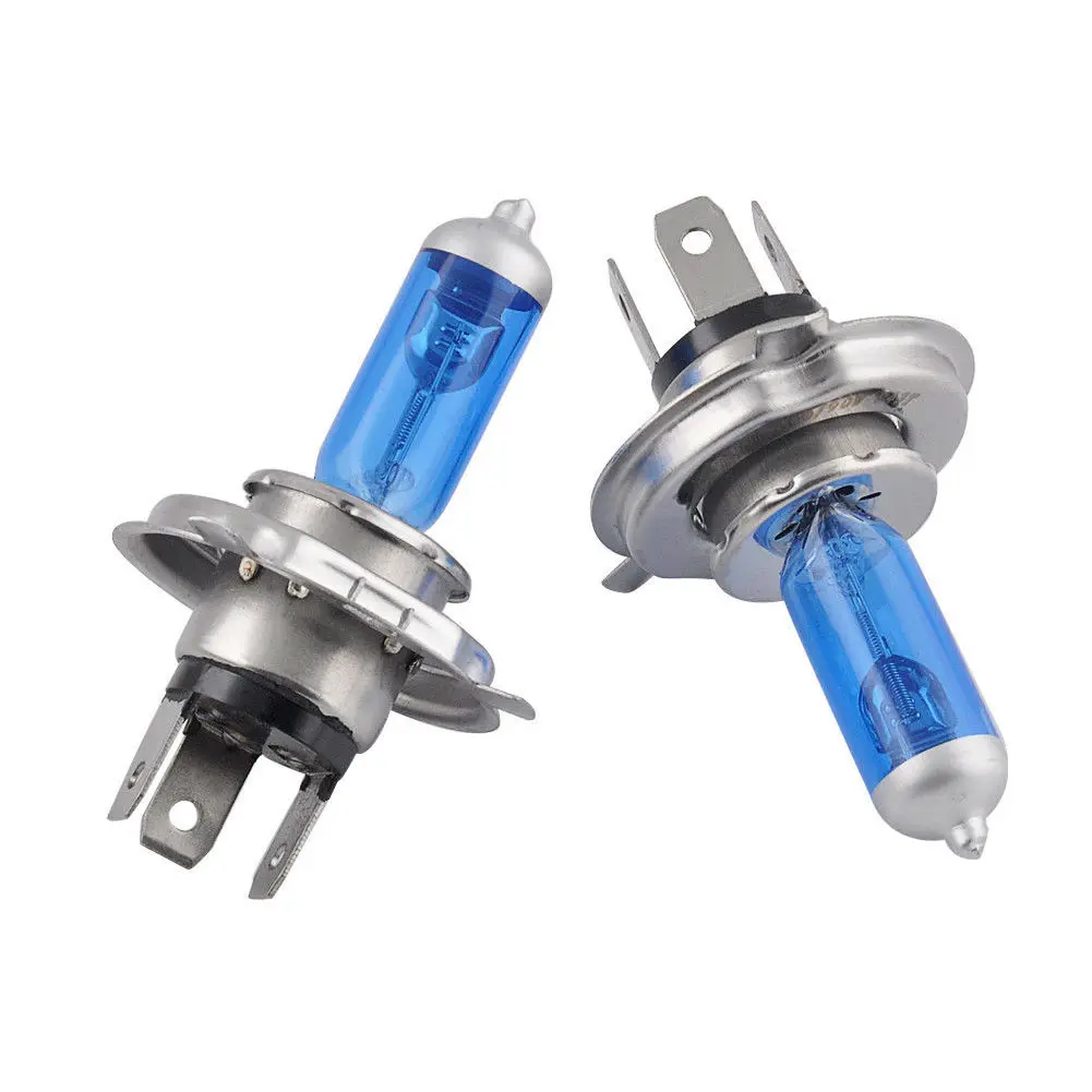 H4/9003 Halogen Headlight Bulb Kit – 6000K White – High/Low Beam – 2 Pack – 100W 10000LM