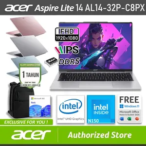 ACER Aspire Lite 14 AL14-32P-C8PX Intel N150 8/256GB SSD Windows 11 OHS 14" inch WUXGA IPS Light Silver, Fresh Blue and Nude Pink