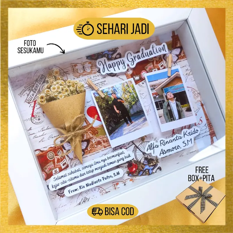 Pigura Kado Ulang Tahun Wisuda Aesthetic Wedding Anniversary 0