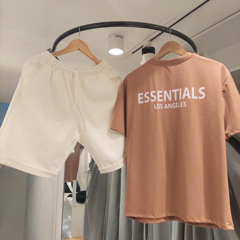 Bộ Đồ Áo Thun Trơn Và Quần Kaki Form Rộng Phong Cách Hàn Quốc Thoải Mái Cả Nam Và Nữ Menswear Cotton Nhung Sơ Mi