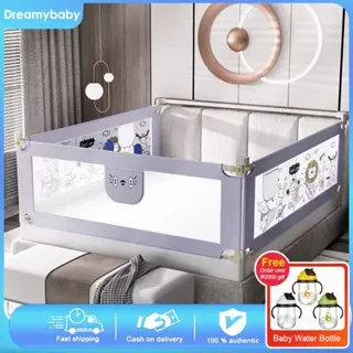 Baby Bed Fence Slide Down Safety Bed Rails Height Adjustable Bed Guard for Baby Anti-fall