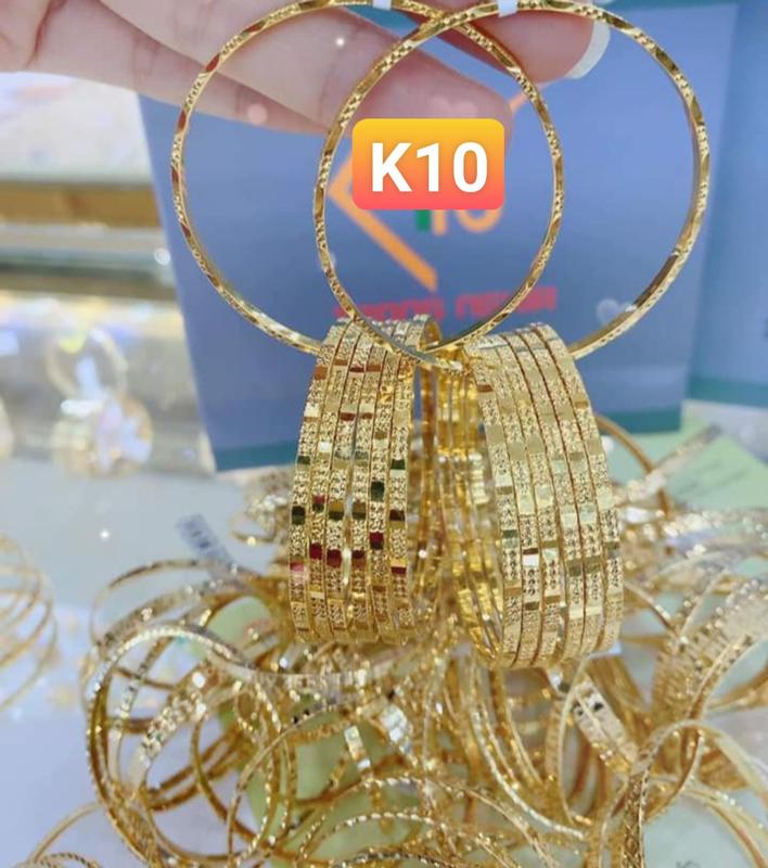 K10 - Vòng tay Ximen bộ 7 chiếc bản vuông 2ly5 khoá lưỡi gà có đóng mộc chất liệu titan bền màu Phụ nữ đầy đủ ni tay