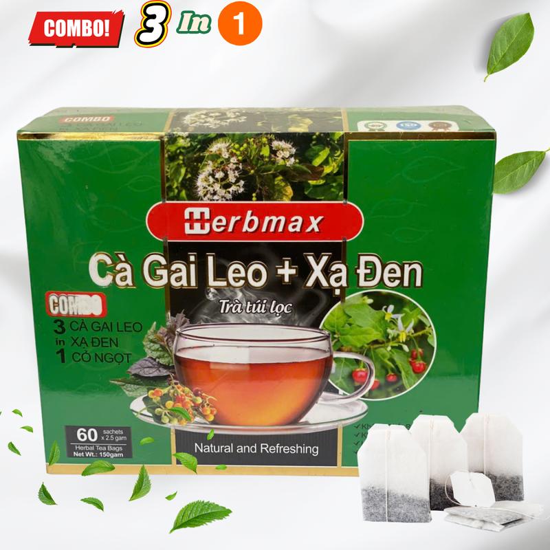 [Hộp Lớn 60 Gói] Trà Cà Gai Leo Xạ Đen Herbmax – Thanh Lọc Gan, Giải Độc, Hỗ Trợ Mát Gan 2