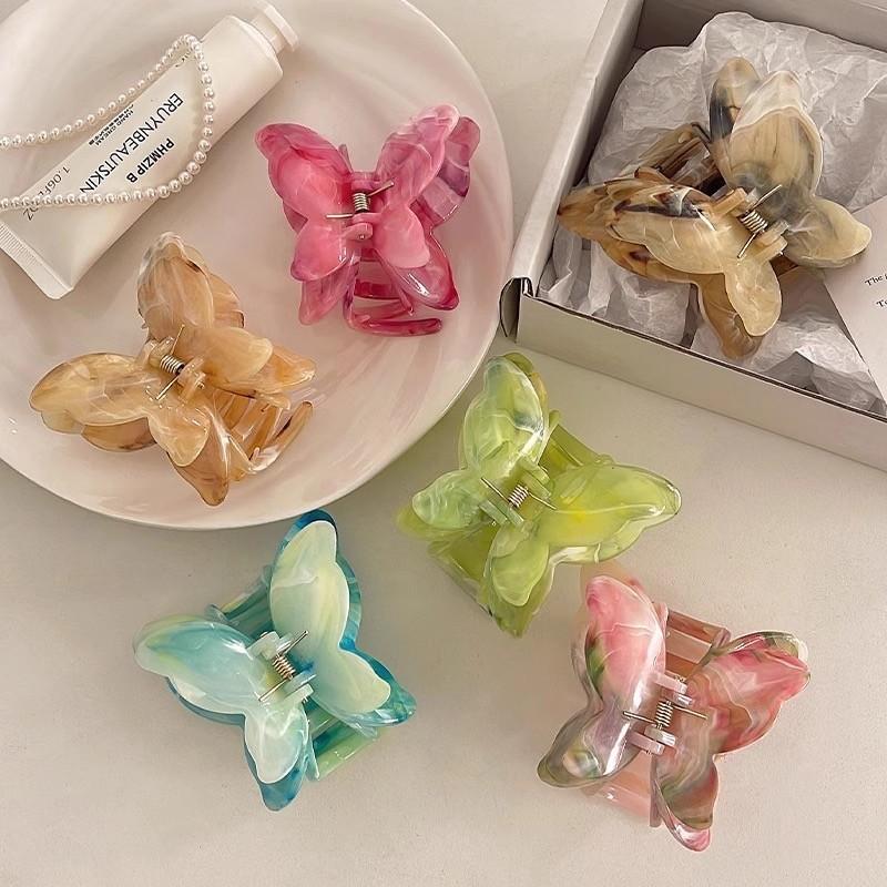 Product Introduction of ED - 6.5CM JEPITAN RAMBUT BUTTERFLY MARBLE FASHION KOREAN PREMIUM / JEDAI KUPU KUPU GLOSSY DOUBLE WINGS 4