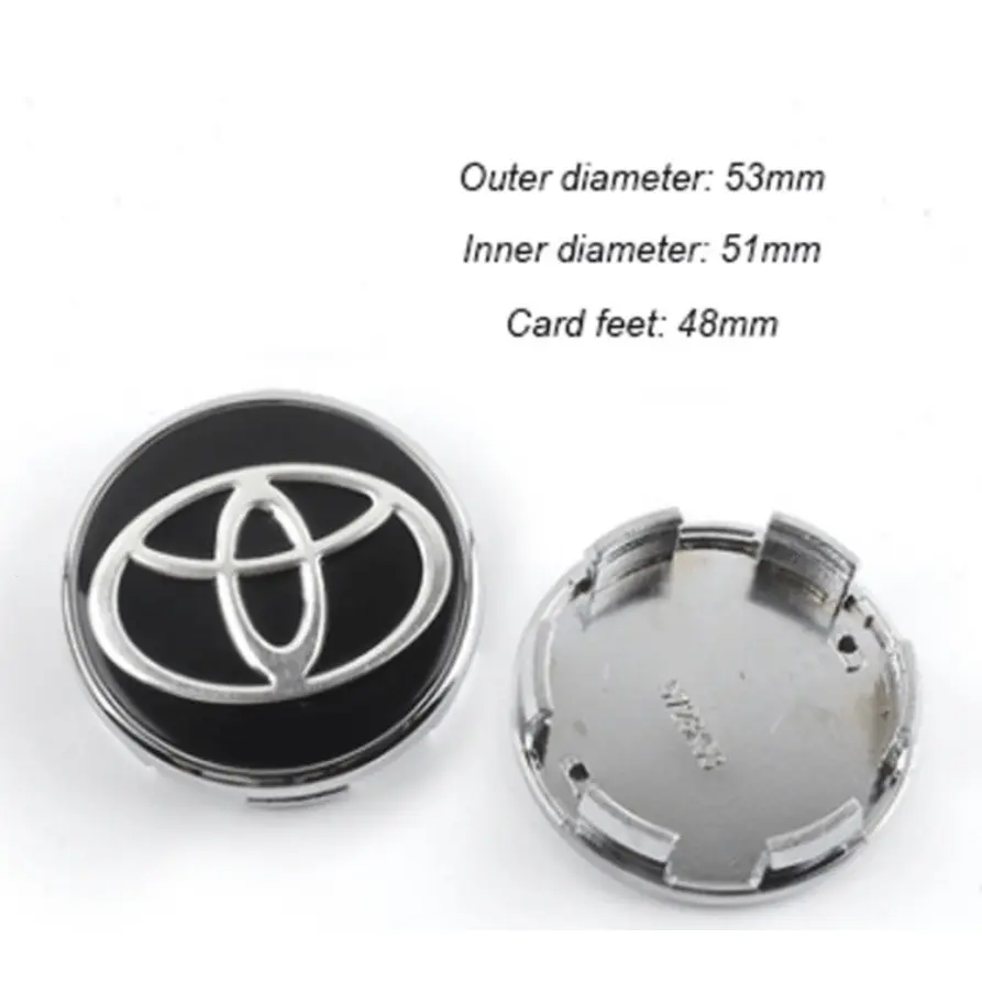 [SportingLife]4 pieces of 53mm car wheel covers suitable for Toyota 2020-2021 Vios/ New Yaris L/ Wigo Original wheel