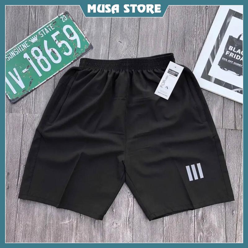 Quần đùi nam, thể thao, mặc nhà, co giãn, form chuẩn, chất vải gió mềm mịn, quần có BIG SIZE từ 40kg - 90kg. Mã: Q11