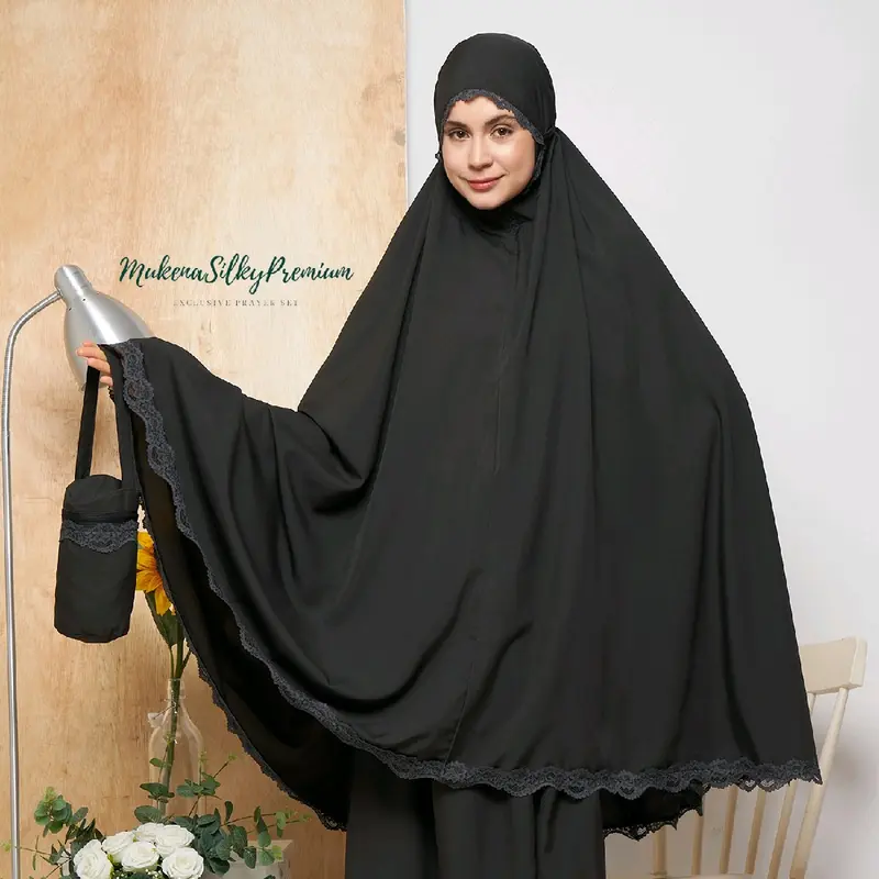 Mukena travel tube 2in1 free sajadah muslim dewasa Mukenah Nyaman Atasan Panjang 4