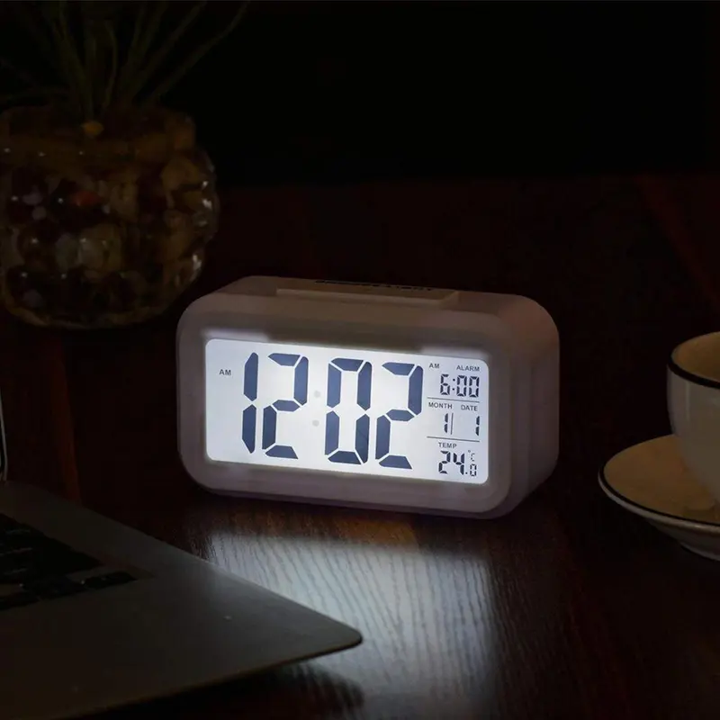 Đồng Hồ Báo Thức Kỹ Thuật Số LED, Đồng Hồ Hẹn Giờ Nhà Bếp, Chữ Số Lớn, Hiển Thị Báo Thức, Để Nấu Ăn, Đồng Hồ Để Bàn, Q6P2 Decor Decor Phòng 4