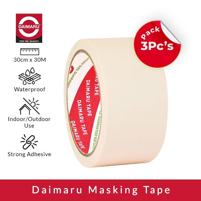 Gambar Daimaru Masking Tape Lakban Kertas 48mm x 21m 2 Inch x 3 Pcs - Solasi Kertas dari MITECH IDN Kota Tangerang Selatan Tokopedia