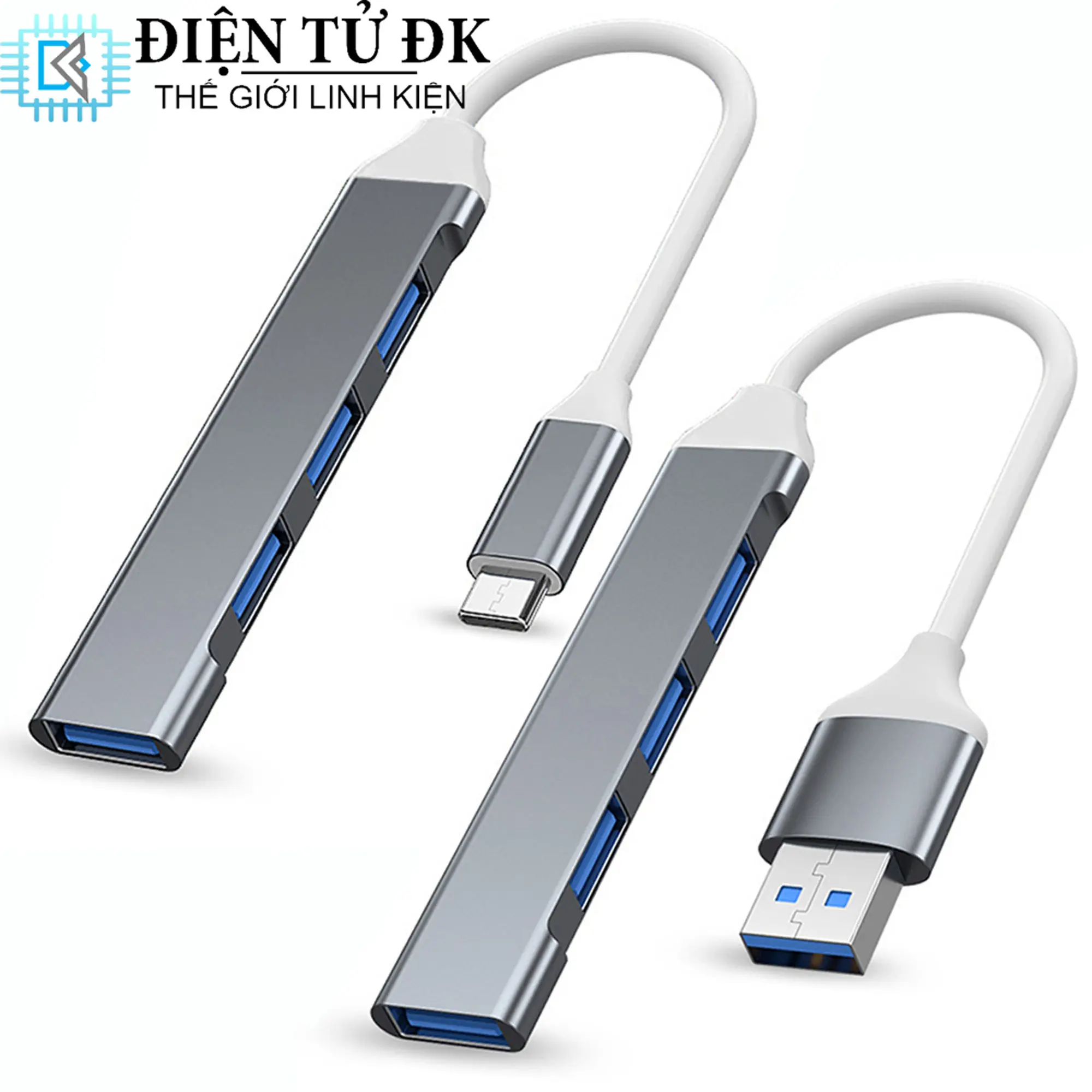 [Hub Usb 3.0] Bộ Chia USB 4 Cổng Usb Tốc Độ 3.0 Hợp Kim Nhôm