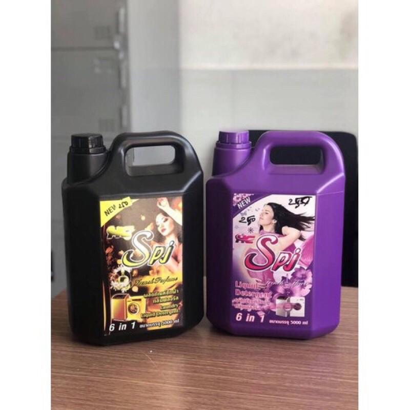 Nước giặt xả 6in1 hương nước hoa SPJ Thái Lan can 5000ml | Làm sạch 3