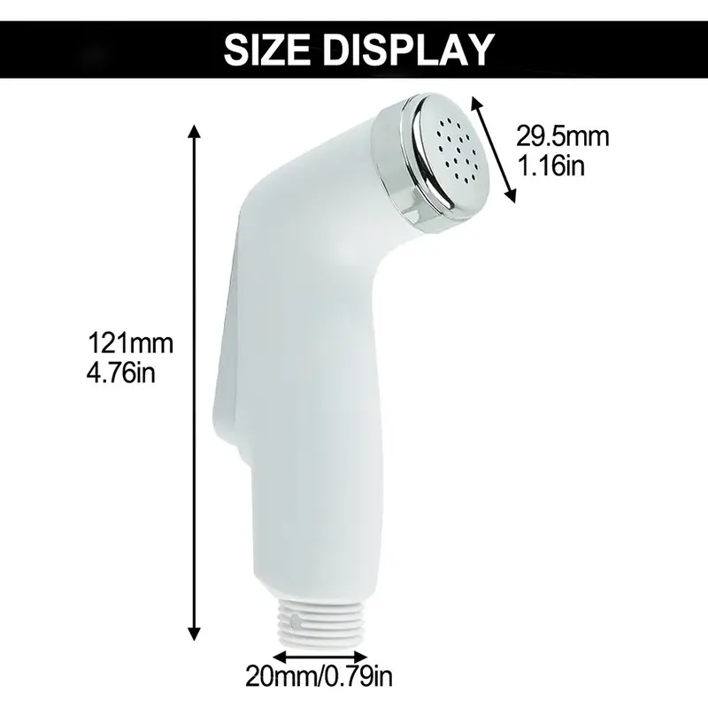 Bidet Spray 1 Set Jet Shower Toilet Warna Putih Bahan Plastik FXQ-236 Selang 2