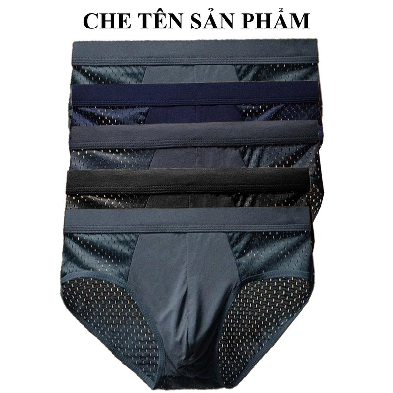 Quần lót nam Lưới Combo 5 quần sịp nam thông hơi bản cạp cao co dãn 4 chiều có hàng ngàn lỗ thông hơi thoáng mát cho mùa hè
