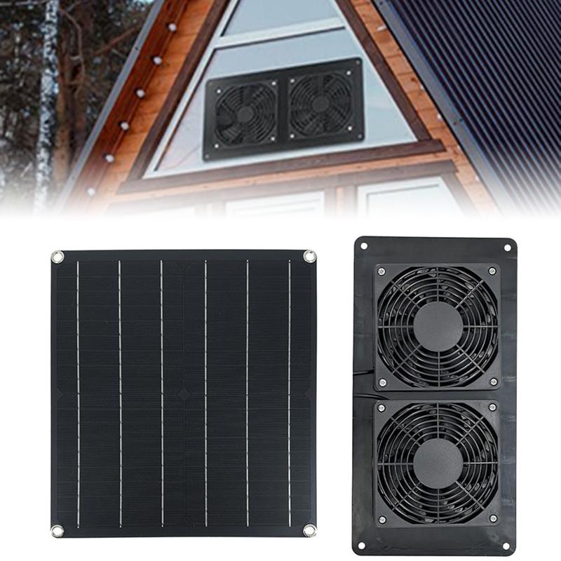 20W Solar Exhaust Fan 6 In Mini Ventilator Solar Panel Powered Fan Air Extractor 0