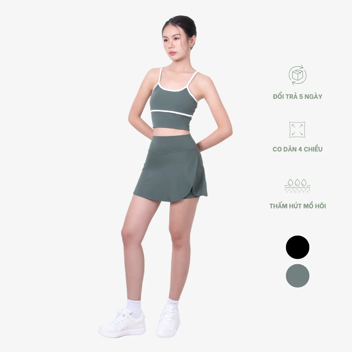 [NEW] Chân váy tennis trơn kèm quần trong - Studio Tamarind - Váy thể thao tennis sport wear nữ thời trang