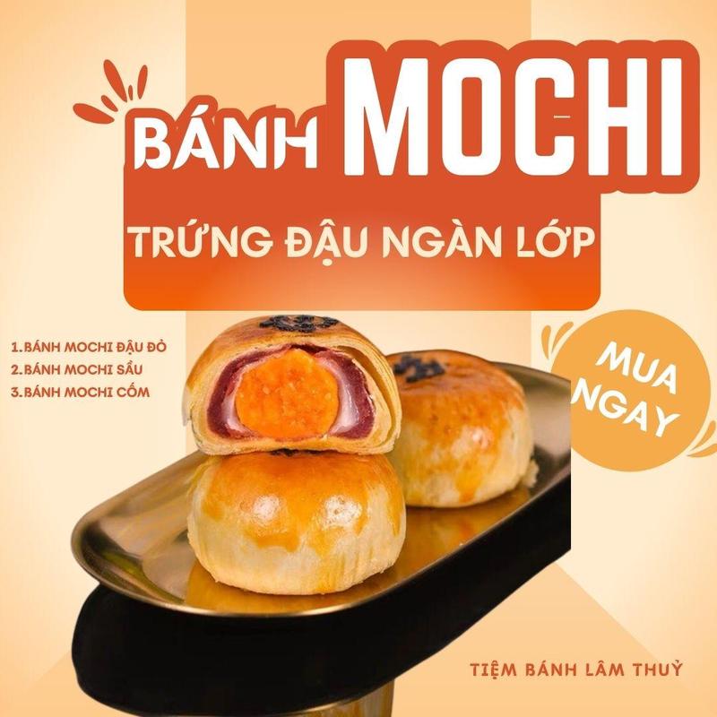 Bánh mochi trứng muối ngàn lớp các vị Lâm Thủy