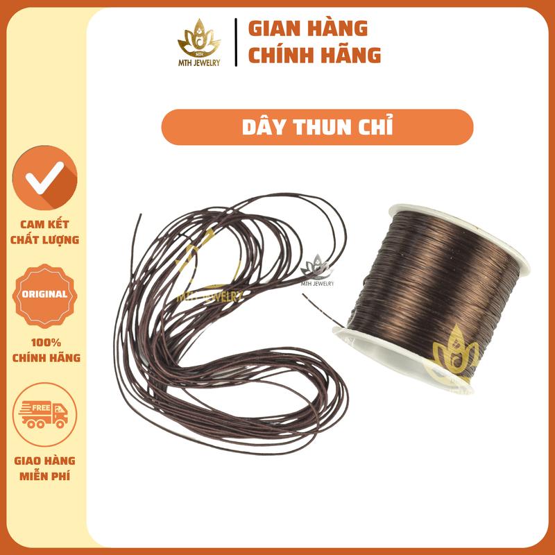 MTH Dây Thun Chỉ Mộc Trầm Hương Co Giãn Chuyên Xỏ Vòng Tay Có Độ Co Giãn Cao - Màu NÂU | Mộc Trầm Hương Diy