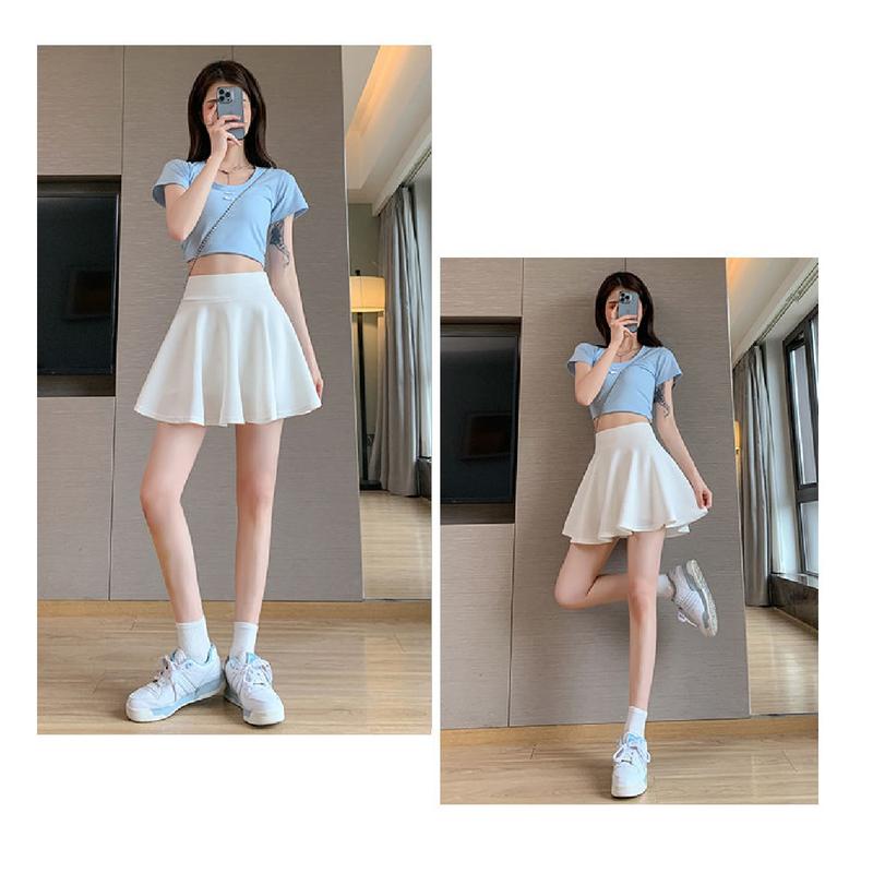 Product Introduction of Elastic Waist Pleated Skirt Large Size Extra Short Bubble Non-Lined Stretch Skirt Pleated Skirt for Plump Girls Womenswear Bottom Lingerie Comfort 18