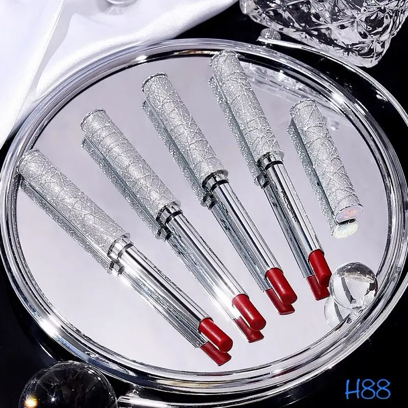 Set son thỏi lì ánh bạc điêu khắc 4 cây dưỡng môi lâu trôi, Set son nội địa trung mịn mượt như nhung, 4 màu siêu đẹp Cosmetic Mỹ Phẩm Women Nữ