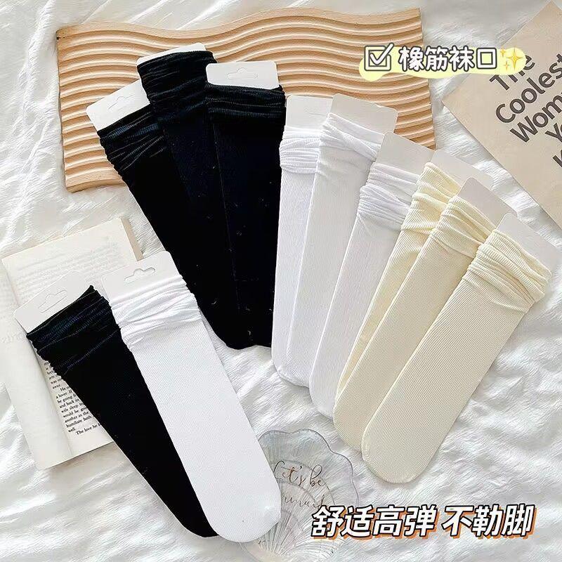 Tất Trắng, Tất Nữ, Mỏng Mùa Hè, Tất Bó Không Xương, Tất Bốt Tay Cánh Hoa Gót, Tất Sốt, Bộ Sưu Tập 25 / 2025 Bao Gồm 27000 Người 4