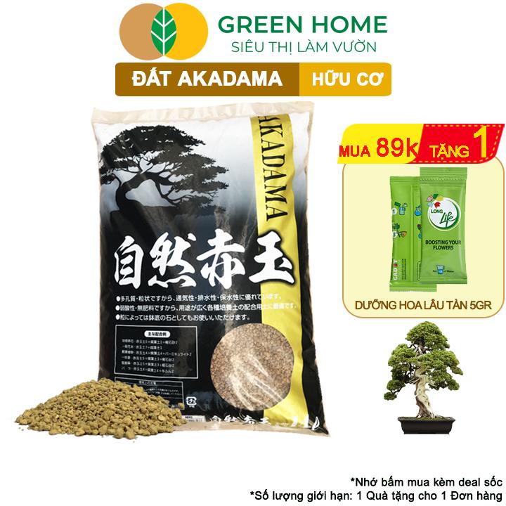 Đất Akadama Greenhome, Bao 14Lít (8-9Kg), Giá Thể Bonsai, Kiểng Lá, Sen Đá, Phân Nền Thủy Sinh