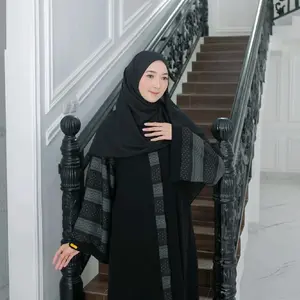 MARWAH ABAYA BY SYAKILA // GAMIS ABAYA JATBLACK SERIES LEBARAN TERBARU 2024 - motif mint, s