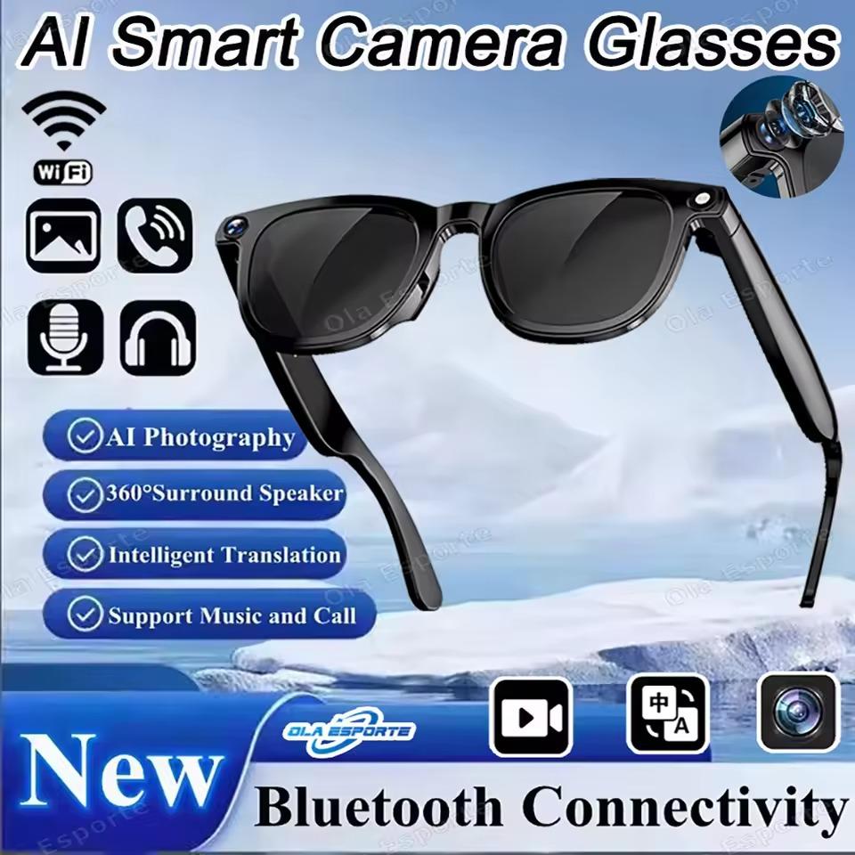 New HD AI Shooting Smart Glasses CY01 800W Camera Bluetooth Music Calling AI Dialog Recognition Voice Assistant Smart Glasses - Image 2