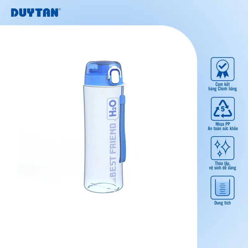 Bình nước Spring 500 - 700ml  DUY TÂN nhựa PP, có quai xách (974 - 975) 5