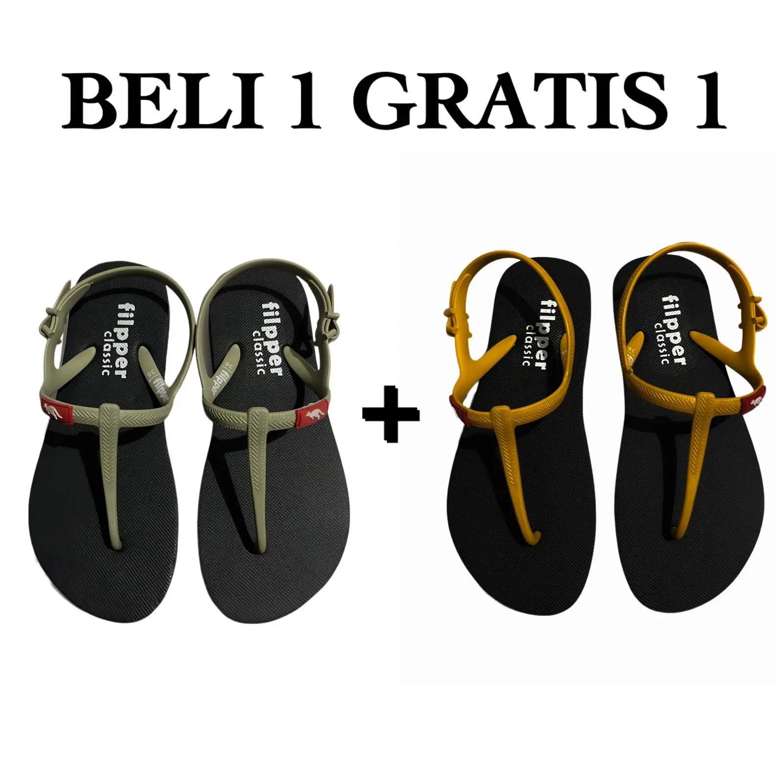 Filpper Strappy Sandal Sendal Jepit Japit Cewek Wanita Perempuan Premium Beli 1 Gratis 1