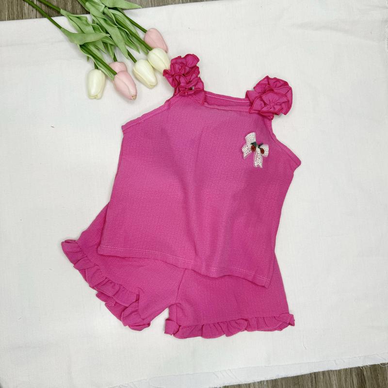(Xả kho)6-20kg Bộ đồ 2dây Đũi xốp dáng rộng cực mềm mát thấm hút mồ hôi cho bé gái dễ thương 4
