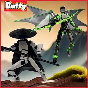 Duffy toys【COD】Dummy 13 Action Figure / Mainan Transformasi Bergerak Multi-Sendi / Model Tubuh Manusia Cetak 3D /Dummy Bentuk Gerakan Sendi DIY/Boneka Robot/Joint Movable Action Figurines Lucky 13/Boneka Transformasi Boneka/Dummy Titan 13 Action Figure