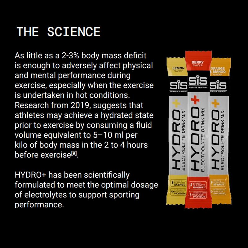 Product Introduction of SiS (Free Bottle) Science In Sport Hydro+ Electrolyte Powder Mix Marathon Reduce Fatigue 40 Sachets, Marathon, Running, Cycling, Fitness, Gym, Hydration, Endurance, Rehydration, Electrolytes, Stamina 2