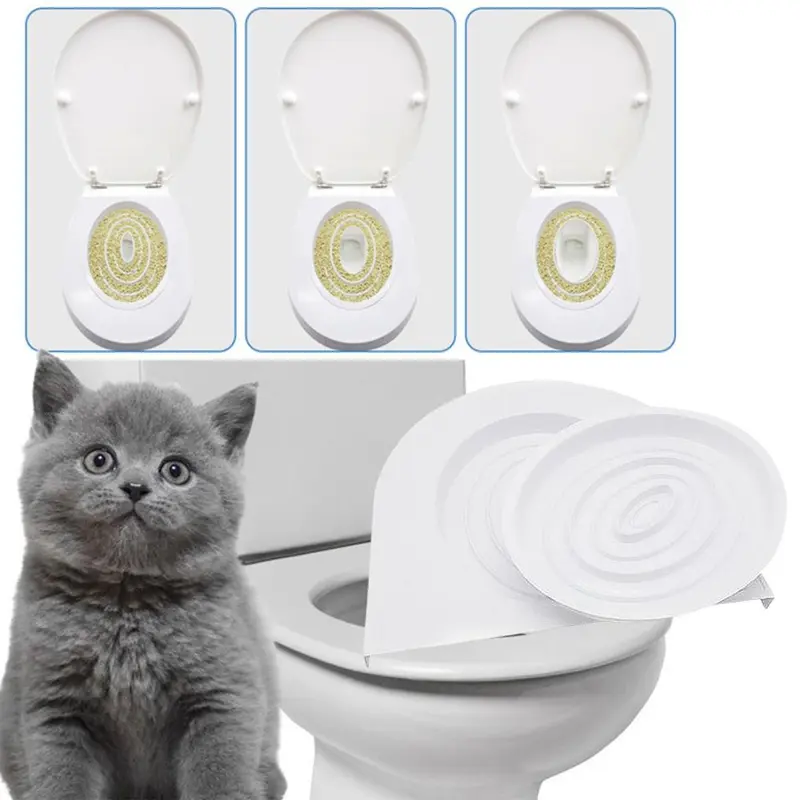 Bộ Dụng Cụ Huấn Luyện Bô Vệ Sinh Cho Mèo, Chuyên Nghiệp, Kệ Cầm Tay Chảo, Thích Hợp Cho Trong Nhà, Hộp Đựng Cát Vệ Sinh, Đồ Dùng Thú Cưng 5
