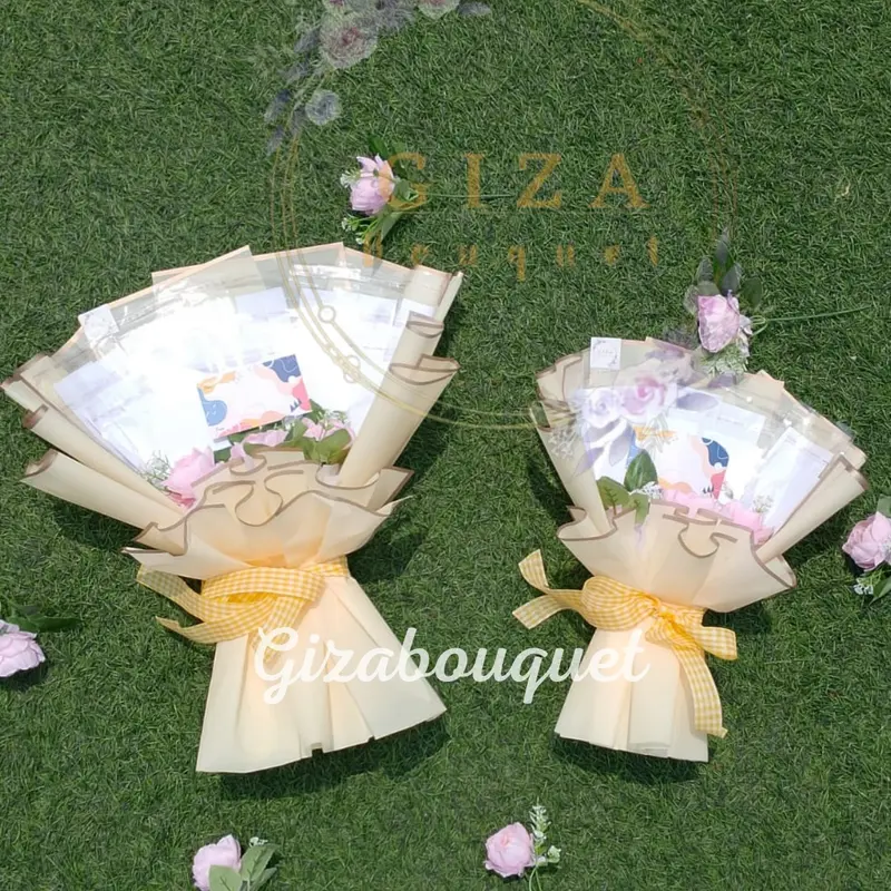 Ready Money Bouquet / Buket Uang warna Yellow Beige 3