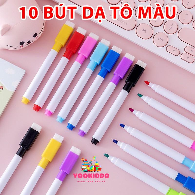  Combo 10 20 30 Bút Dạ Viết Bảng Xóa Được Nhiều Màu - Bút Lông Viết Bảng Nhiều Màu Có Đầu Xóa Cho Bé Tập Vẽ Tập Viết 