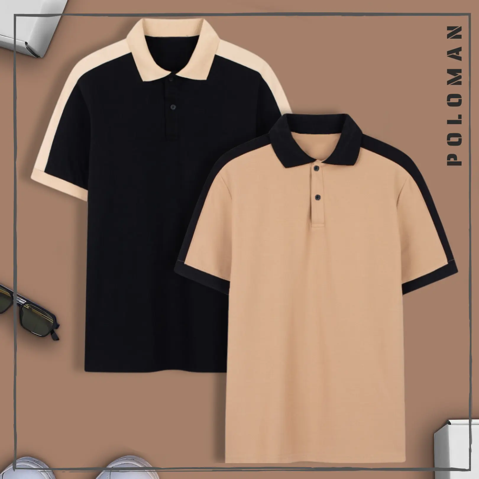 Áo Có Cổ POLOMAN COOROLE Vải CVC Cá Sấu Sang Trọng, Đứng Form - Áo Polo Ngắn Tay Thời Trang Form Chuẩn Top Unisex Shirt Tay Ngắn Cộc Tay Menswear