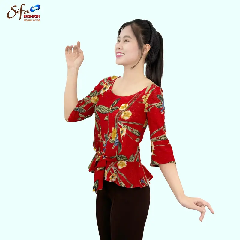 [Sifa Fashion] Áo kiểu nữ cổ thuyền HA21233 2