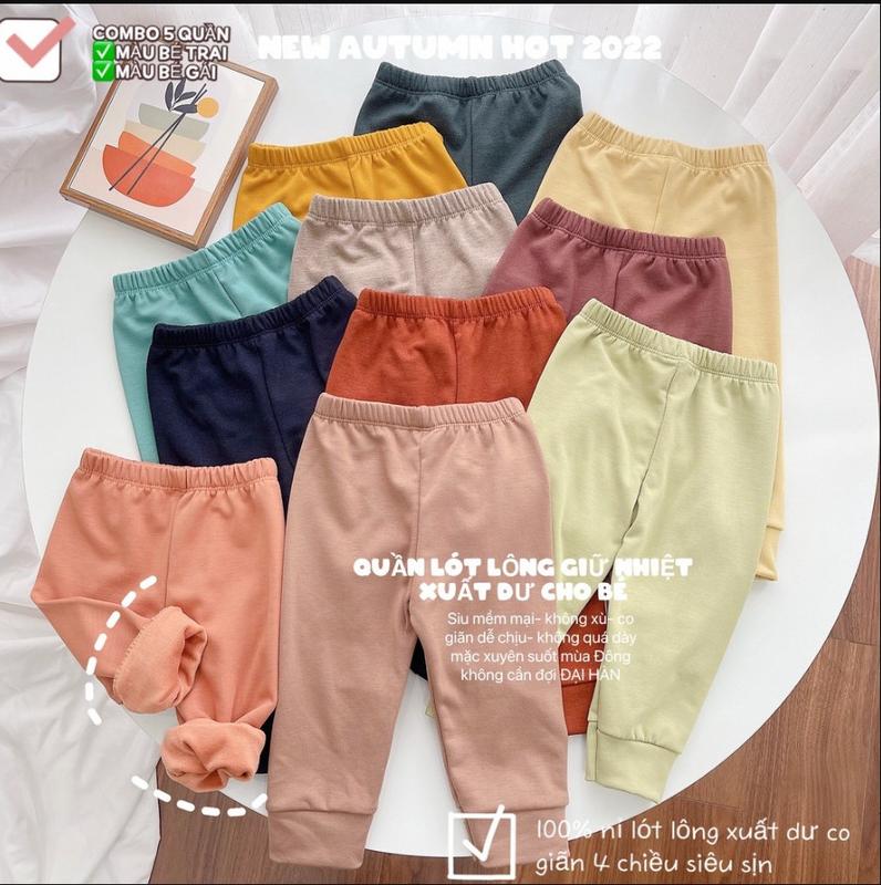 Quần lót lông BO GẤU giữ nhiệt siu ấm cho bé NGẪU NHIÊN
