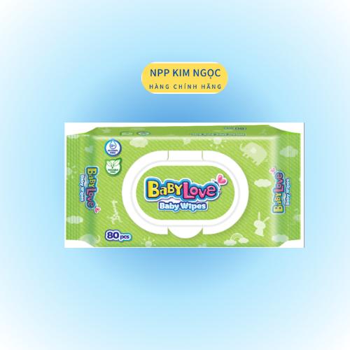 Khăn uớt trẻ em Baby Love gói 80 tờ sản phẩm của Unicharm - Kim Ngọc 2
