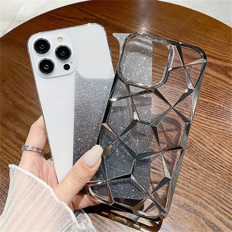 Glitter Case iPhone 11 12 13 14 15 Pro max 14 15 plus Luxury Gradient Hard Casing iPhone 15 14 13 12 11 Pro max 14 15 plus 2