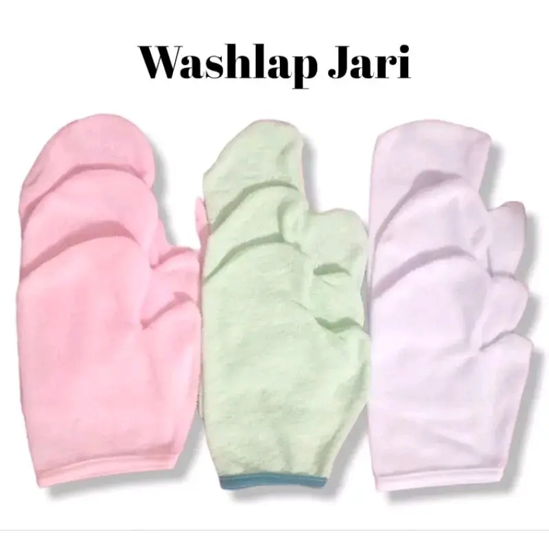 WASHLAP HANDUK BAYI BENTUK JARI PERLENGKAPAN MANDI BAYI Biru Kulit