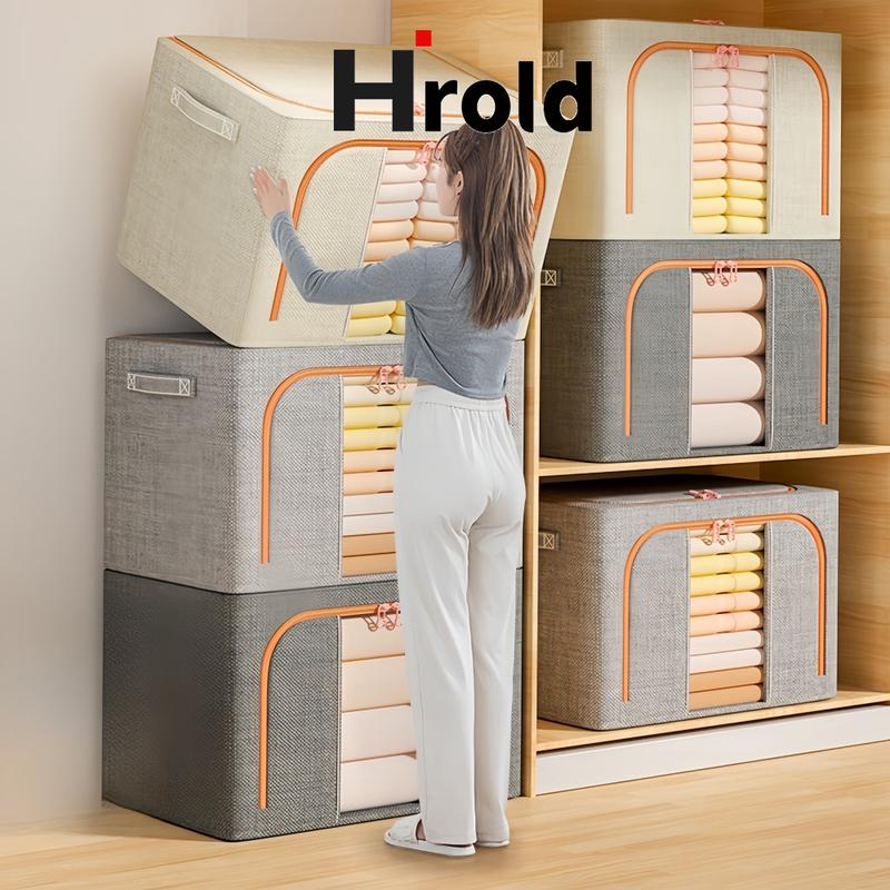  Hộp Đựng Quần Áo Khung Thép 130L Đa Năng Túi Đựng Quần Áo Vải Oxford Cotton Mặt đáy gỗ MDF Bền Bỉ Gấp Gọn 