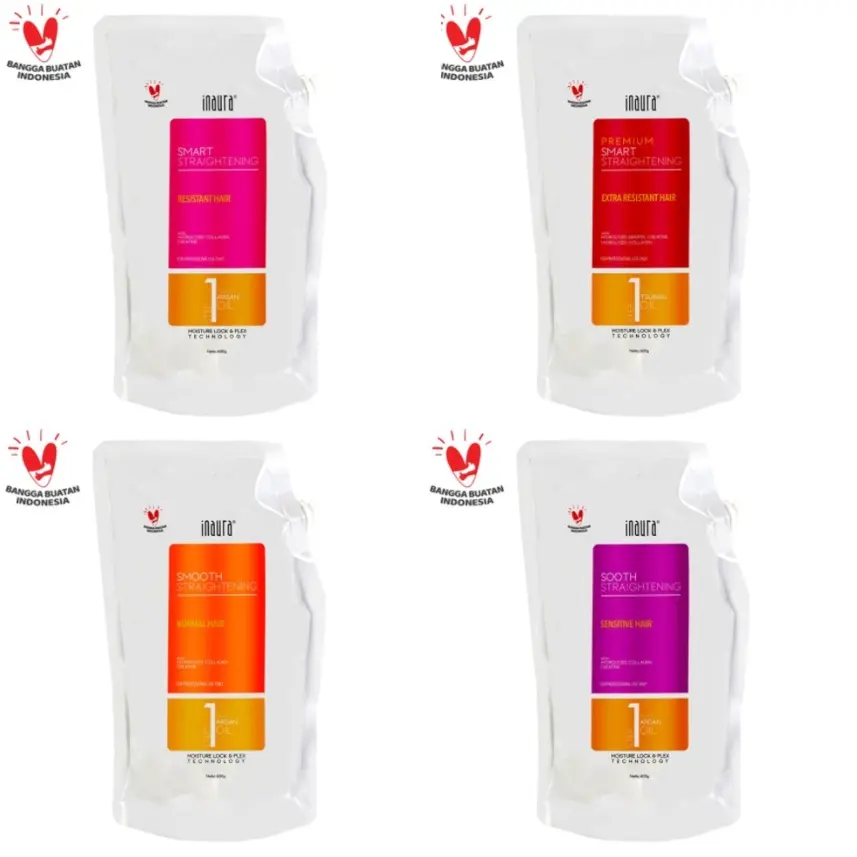 [TERMURAH] [BISA COD]  INAURA SMOOTHING WITH PLEX STEP 1 600ML Straightening Haircare