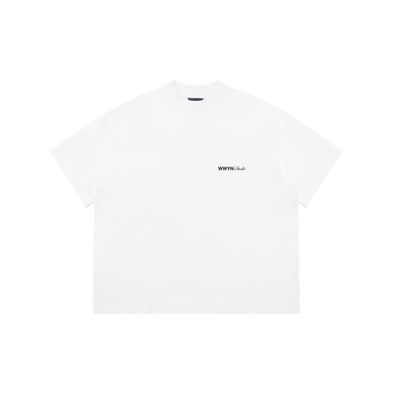 Áo thun WWYNSTU BOXY TEE basic logo tee black / white cotton 250GSM 6